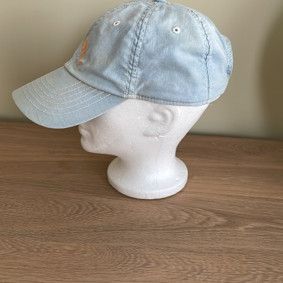 TOMMY BAHAMA BASEBALL CAP Washed-Out Blue Embroidered Orange Marlin Logo - Picture 4 of 12